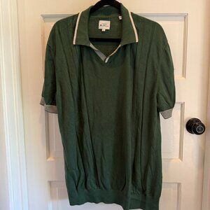 Ben Sherman Green Knit Polo